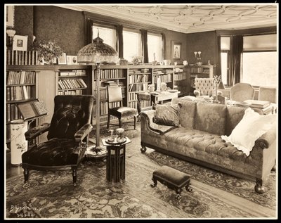 Library in the Home of Thomas Edison by Byron Company